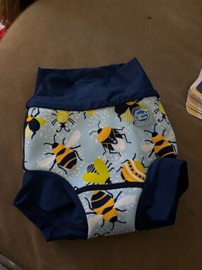 Splash About Navy & Yellow Bee Swim Nappy for babies 6-12 months